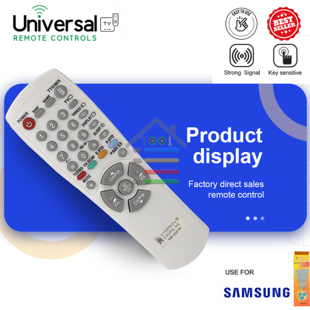 REMOTE SAMSUNG UNIVERSAL CHUNGHE LCD CRT 658TR