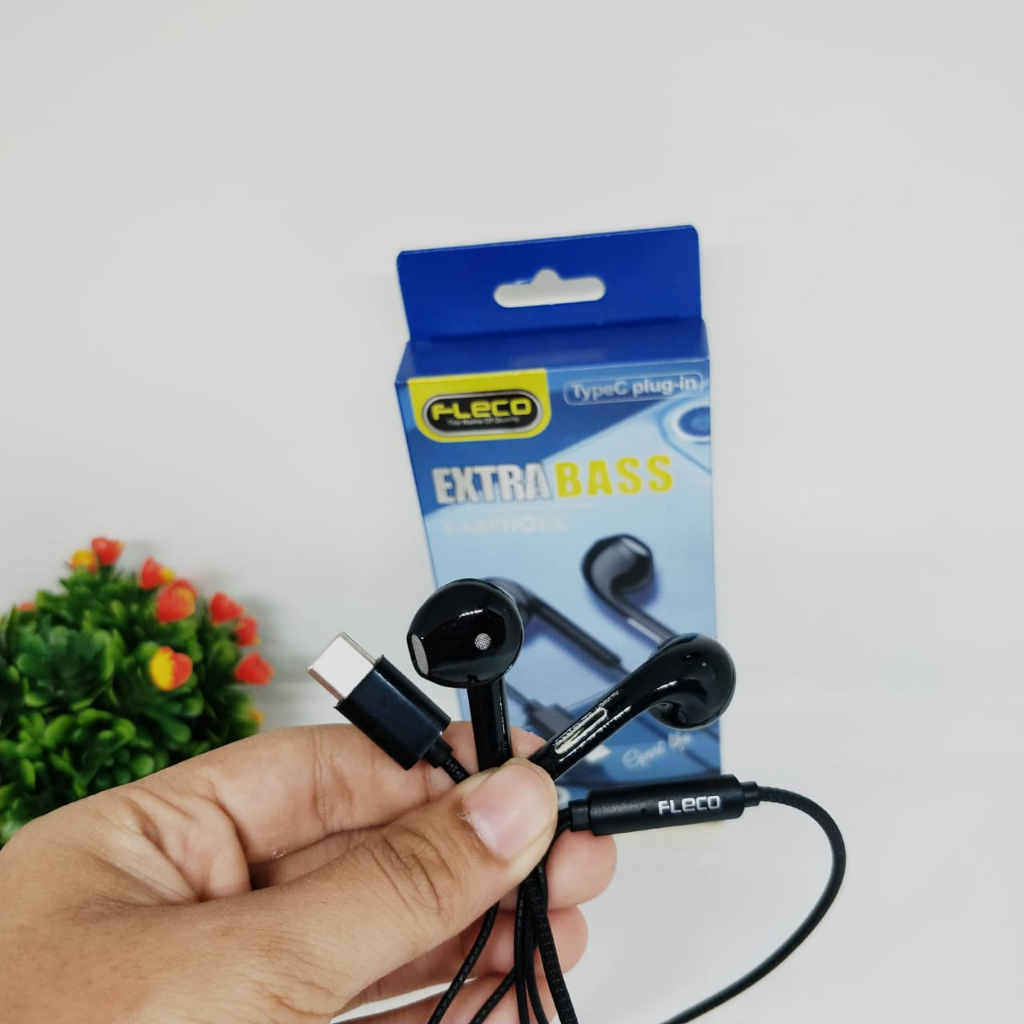 Headset Type C FLECO FL75C Enjoy Bass+ HF Colokan Type C Original Suara Bagus