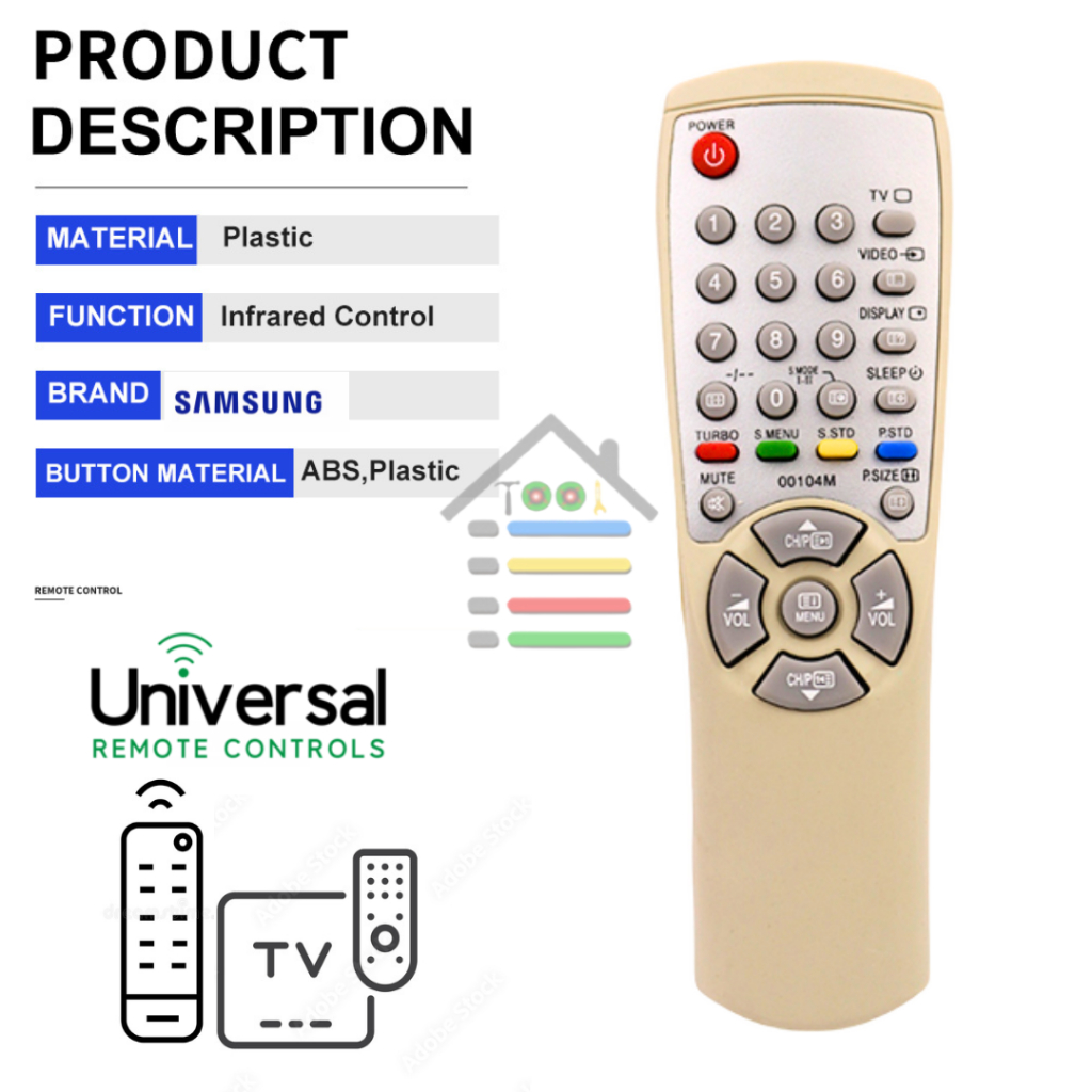 REMOTE TV SAMSUNG TABUNG ANALOG CRT 104M REMOT PENGGANTI
