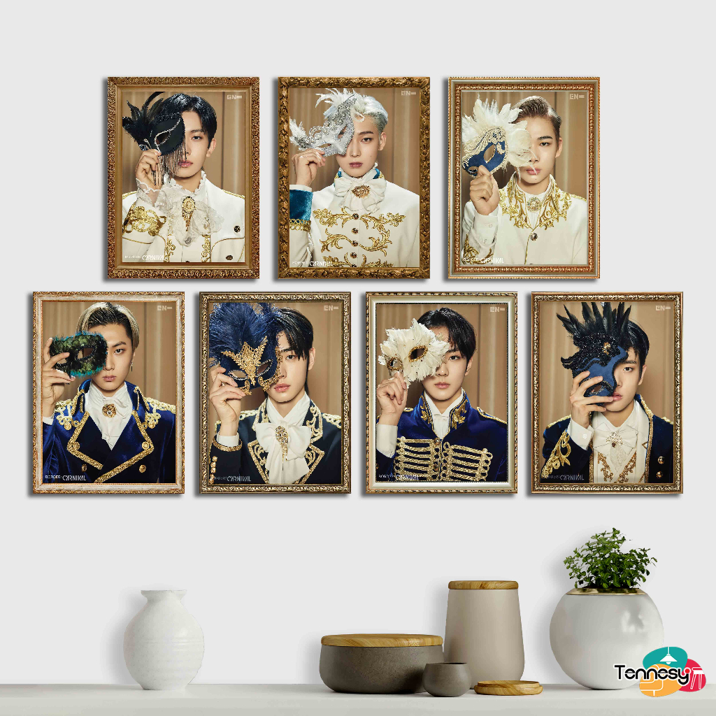 TENNESY Hiasan Dinding KPop Enhypn Korea 15x20CM Dekorasi Kamar Tidur Aesthetic Pajangan Kayu Dekorasi Dinding Rumah