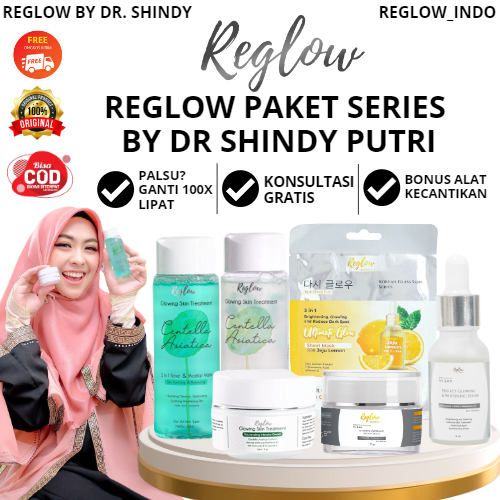 Skincare Reglow Doctor Shindy Putri Perawatan Kecantikan Pembersih Pemutih Wajah Glowing Paket Facial Face Scrub Pencerah Kulit Kusam Berminyak Kering Penghilang Jerawat Komedo Rglow Original Official Store