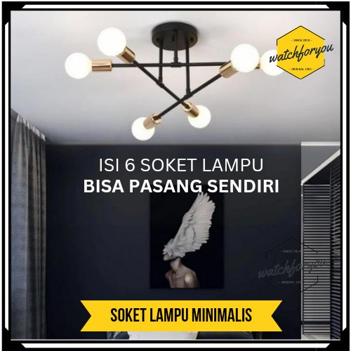 Soket Lampu Plafon Minimalis Bohlam LED Modern Atap Rumah Minimalis