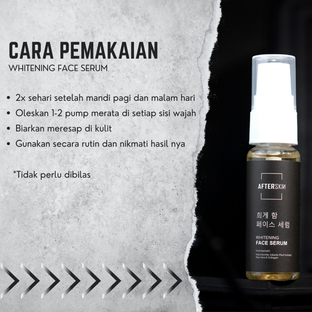 [COLLAGEN SERUM] AFTERSKIN WHITENING FACE SERUM ALA KOREA BPOM HALAL