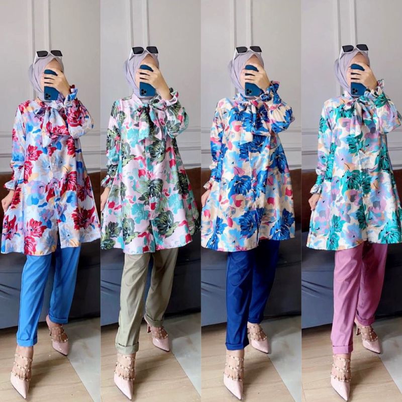 Setelan setcel Tunik One set 2022 Import