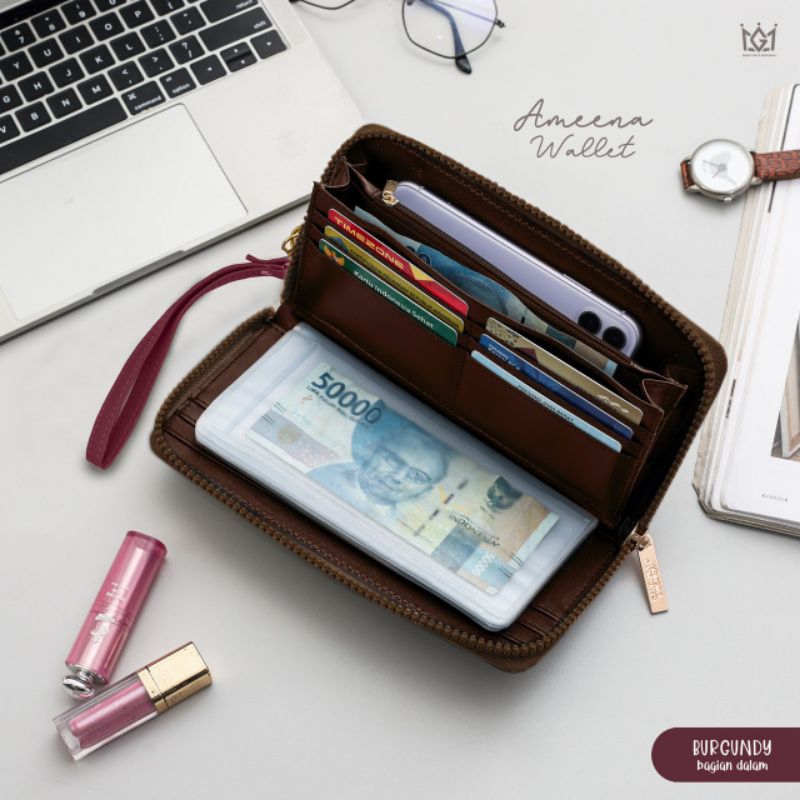 Dompet cantik, elegan dan lucu untuk mengatur uang bulanan - Ameena Wallet by Unyu Muslimah