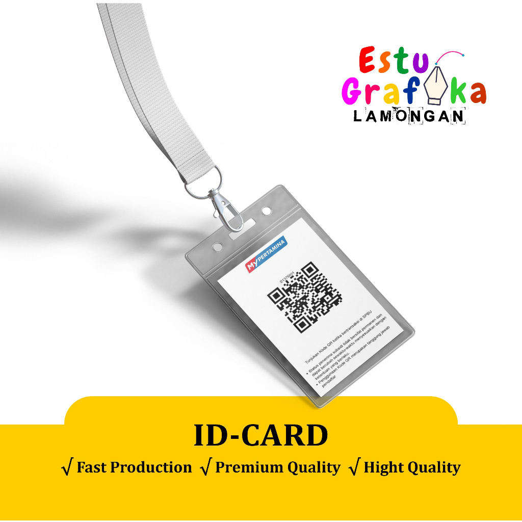 

Cetak ID Card Murah / Kartu Pelajar / KTA / Kartu Parkir / Kartu BPJS / Kartu Pertamina