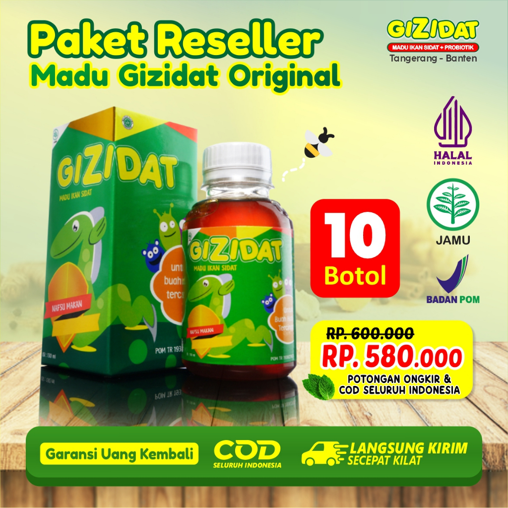 PAKET 10 BOTOL GIZIDAT - PAKET RESELLER