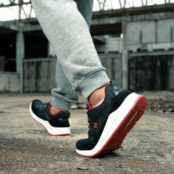 Sepatu Sneakers Pria Casual Sporty Hangout Olahraga Travelling Running Gym Trendi Original Shoes Naz Rimal Black