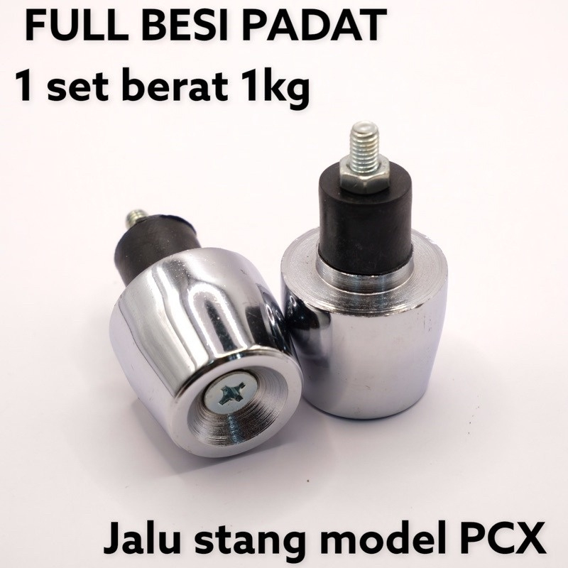 JALU STANG PCX JUMBO UNIVERSAL || BANDUL STANG PCX BESI CHROME JUMBO UNIVERSAL SEPASANG KANAN KIRI