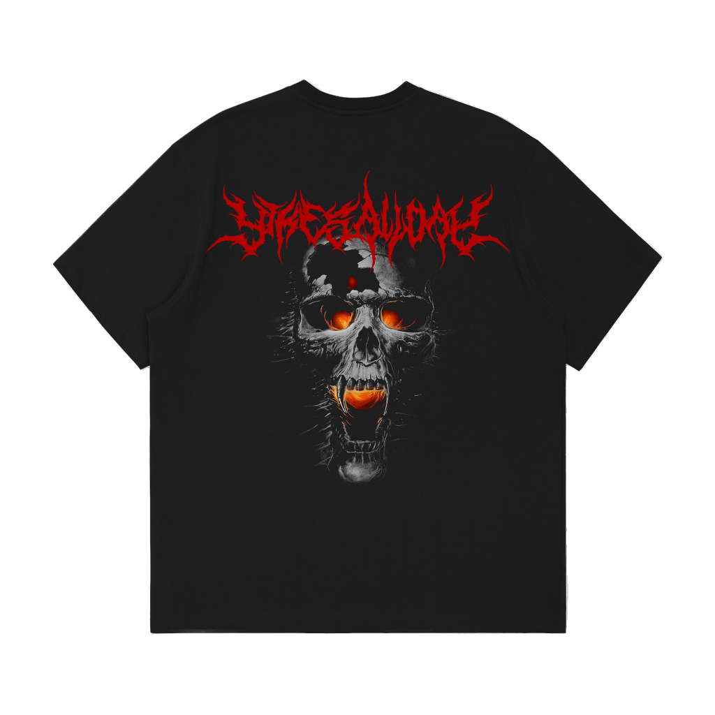 OVERSIZED T-SHIRT | SKULL | BLACK | YIKESALLDAY