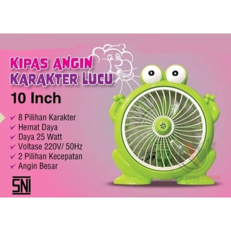 ORIGINAL!!! KIPAS KARAKTER WELHOME 10 INCH TERMURAH