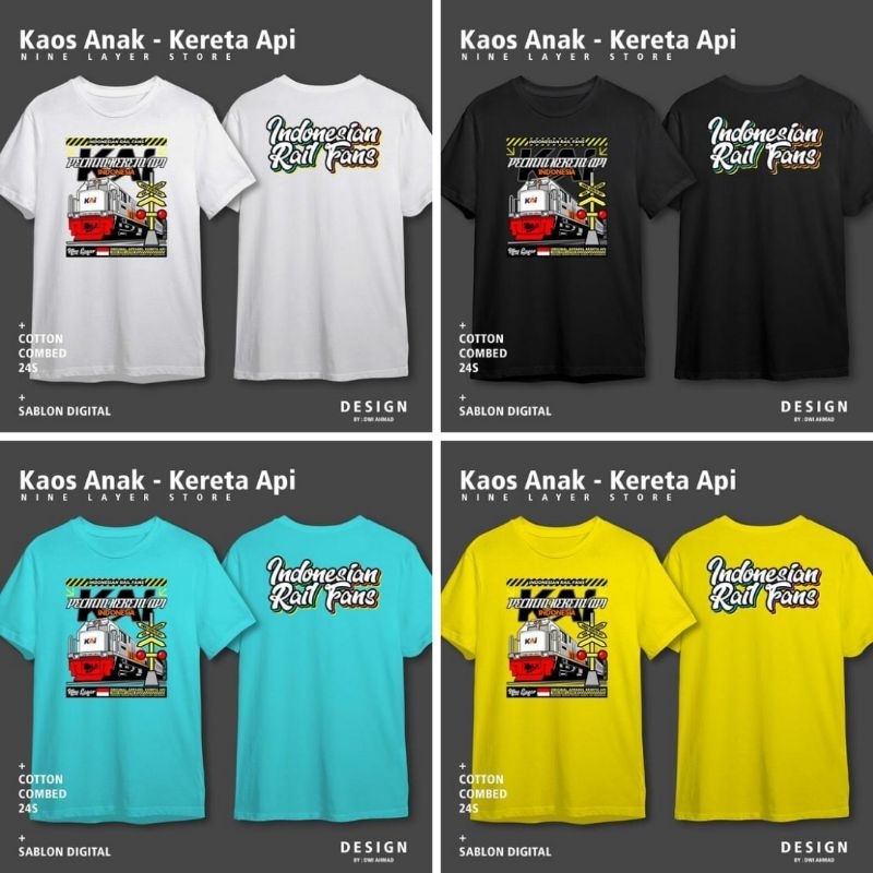 kaos anak kereta api