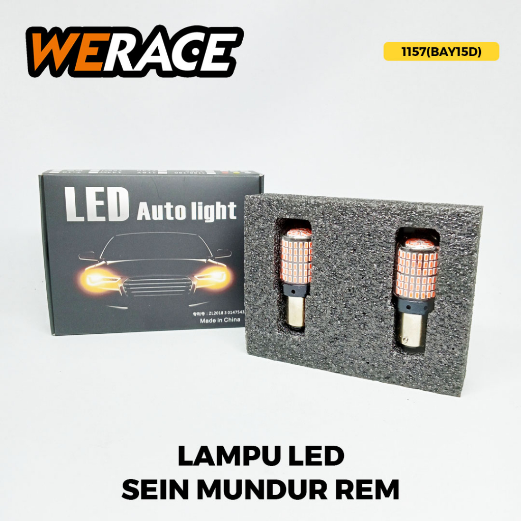 [WERACE]LAMPU LED 144SMD T20 7440 7443 1156 BA15S BAU15S BAY15D - PY21W P21W 1156 1157 - Sein Mundur Rem