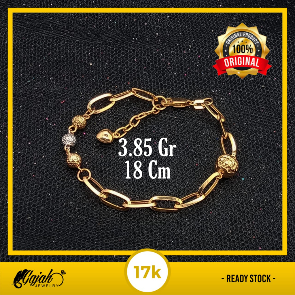 Gelang Emas 17K - 3.85 Gr Kadar 750 - 5107