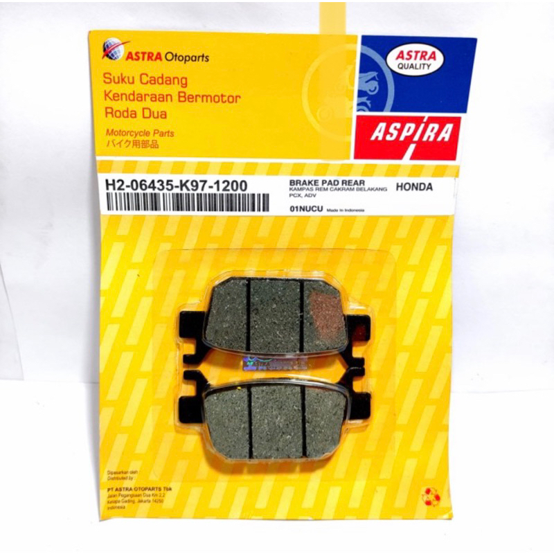 DISPAD REM BELAKANG HONDA PCX 150 - ADV 150 K97 MERK ASPIRA