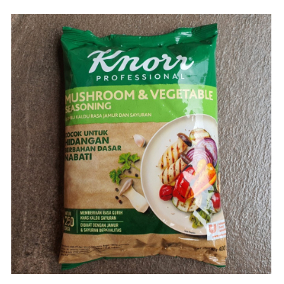 

KNORR MUSHROOM & VEGETABLE SEASONING / KALDU RASA JAMUR & SAYURAN 400g