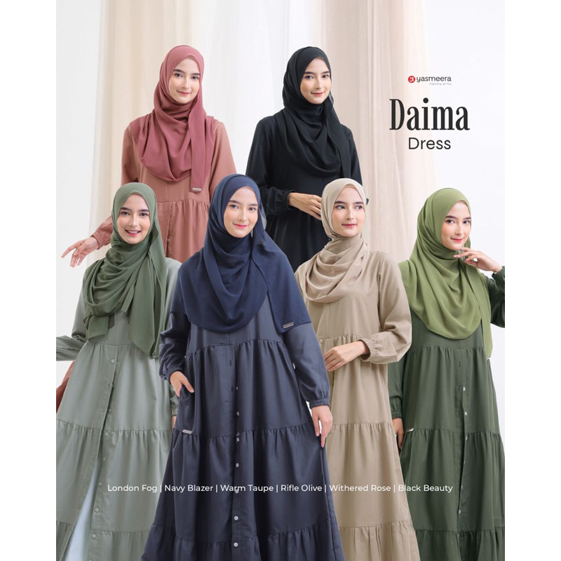 DAIMA DRESS ORI YASMEERA/BASIC DRESS/GAMIS POLOS