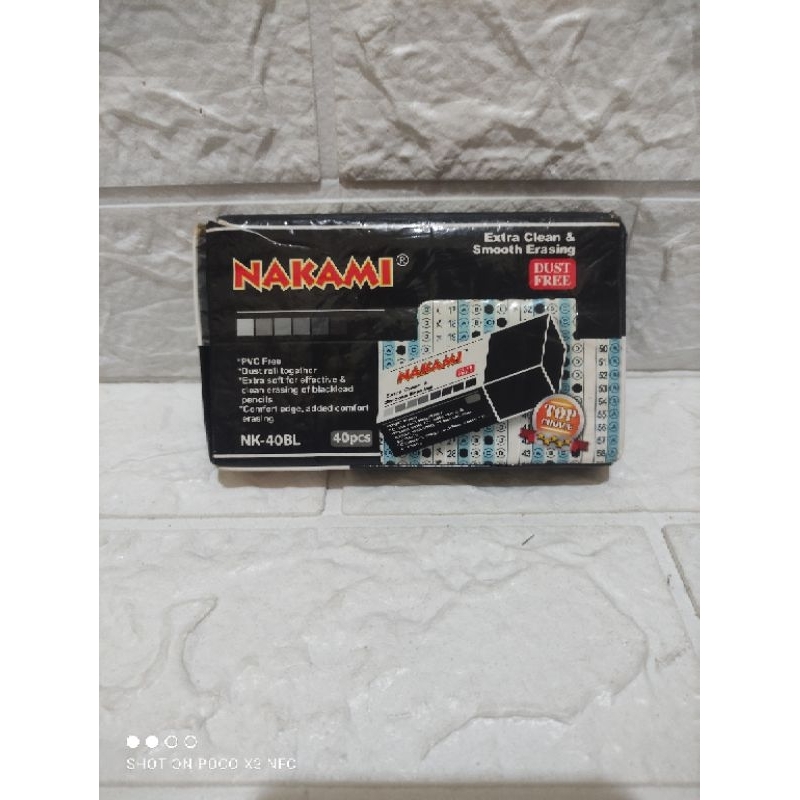 

penghapus pensil nakami isi 40pcs