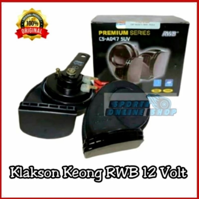 Klakson Keong Mobil Motor 12V Merk RWB Water Proof