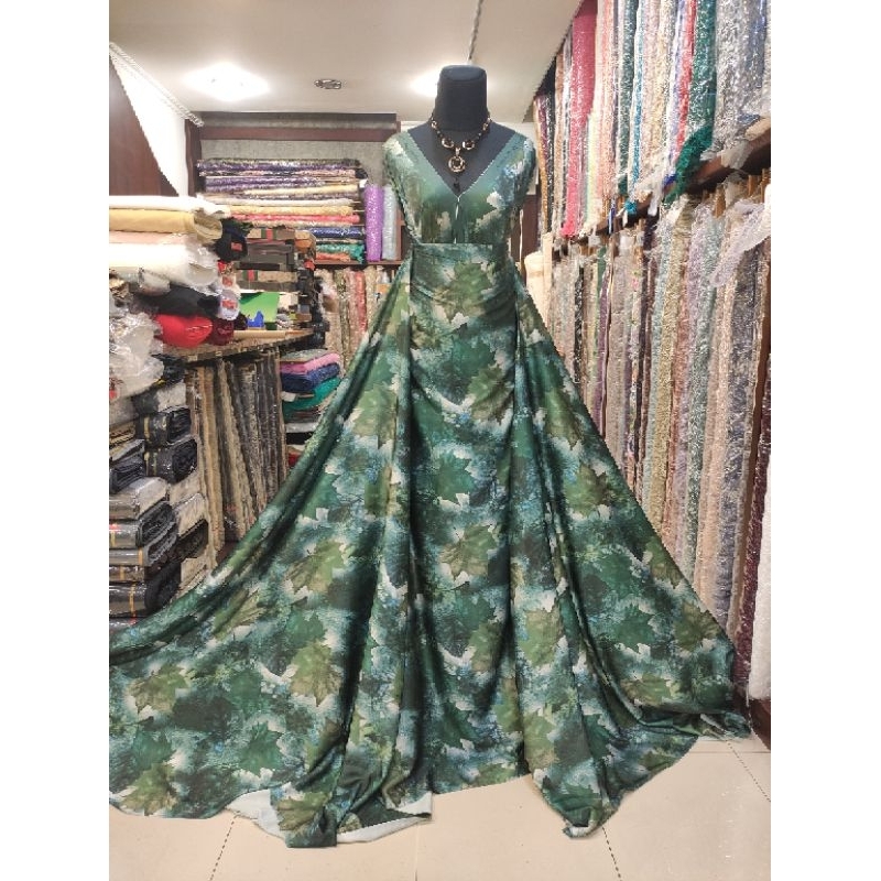 Kain Silky Armany Daun Maple 4662-23 No:01