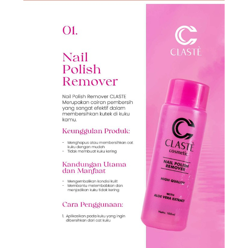 Penghapus Kutek Claste//READY STOCK//100ML