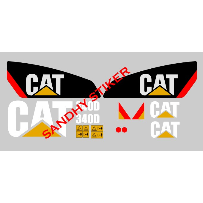 Stiker Alat Berat Caterpillar 340D sticker Excavator