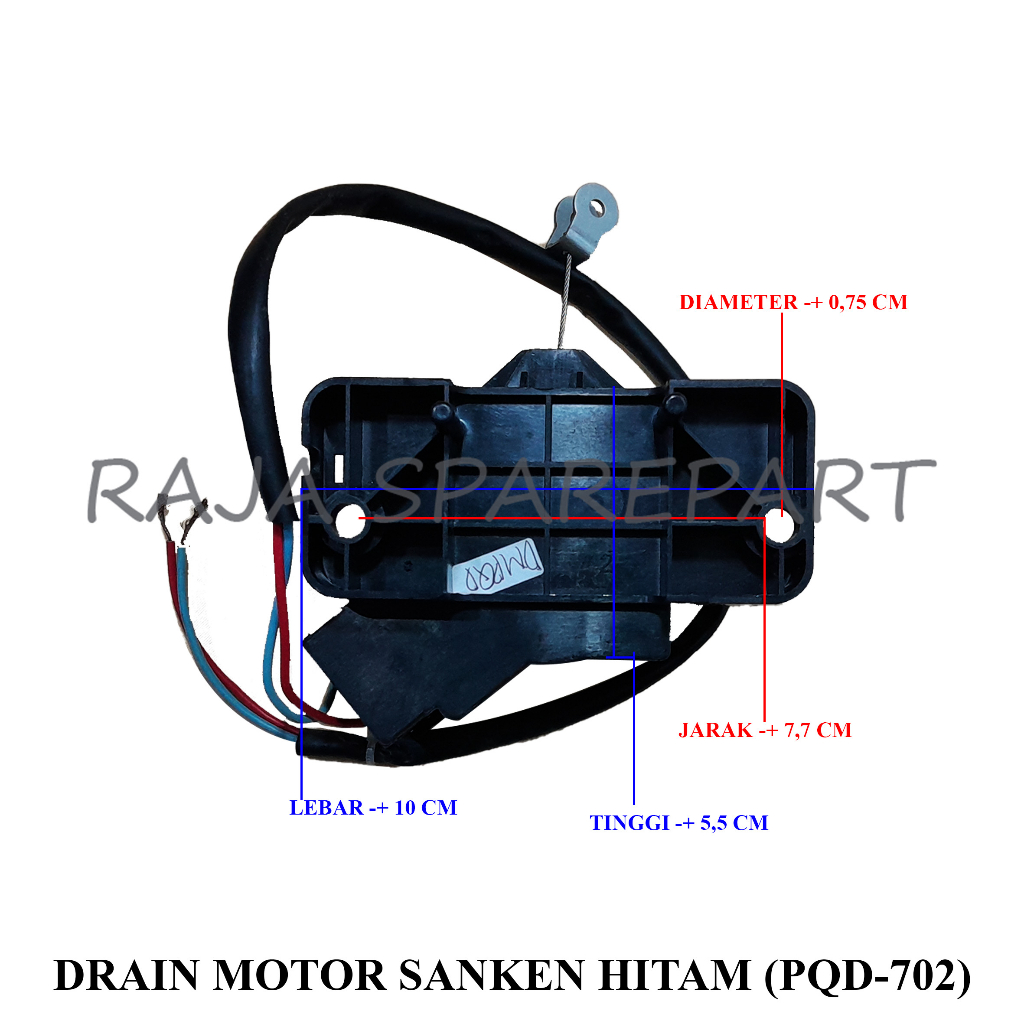 Drain Motor/Motor Pembuangan Air Mesin Cuci Sanken Hitam (PQD-702)