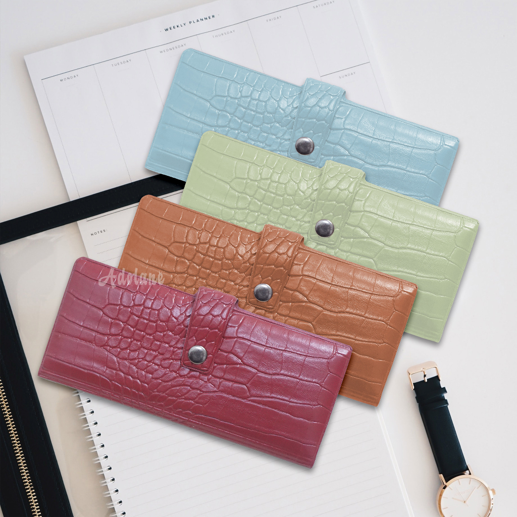 ADOLANE  017 DOMPET CROCO PANJANG KARTU / DOMPET KARTU 42 SLOT / DOMPET LOGAM MULIA / DOMPET CARD