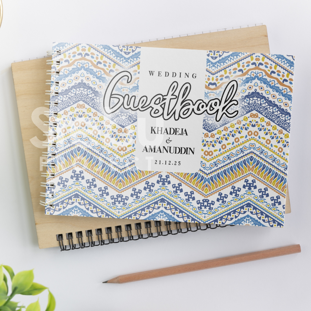 

(SR038) Buku Tamu Pernikahan Hardcover dan Softcover murah / Guest Book Isi 310 Tamu