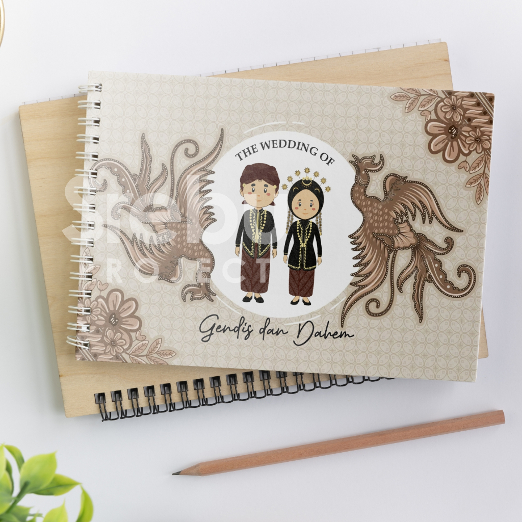 

(SR039) Buku Tamu Pernikahan Hardcover dan Softcover murah / Guest Book Isi 310 Tamu