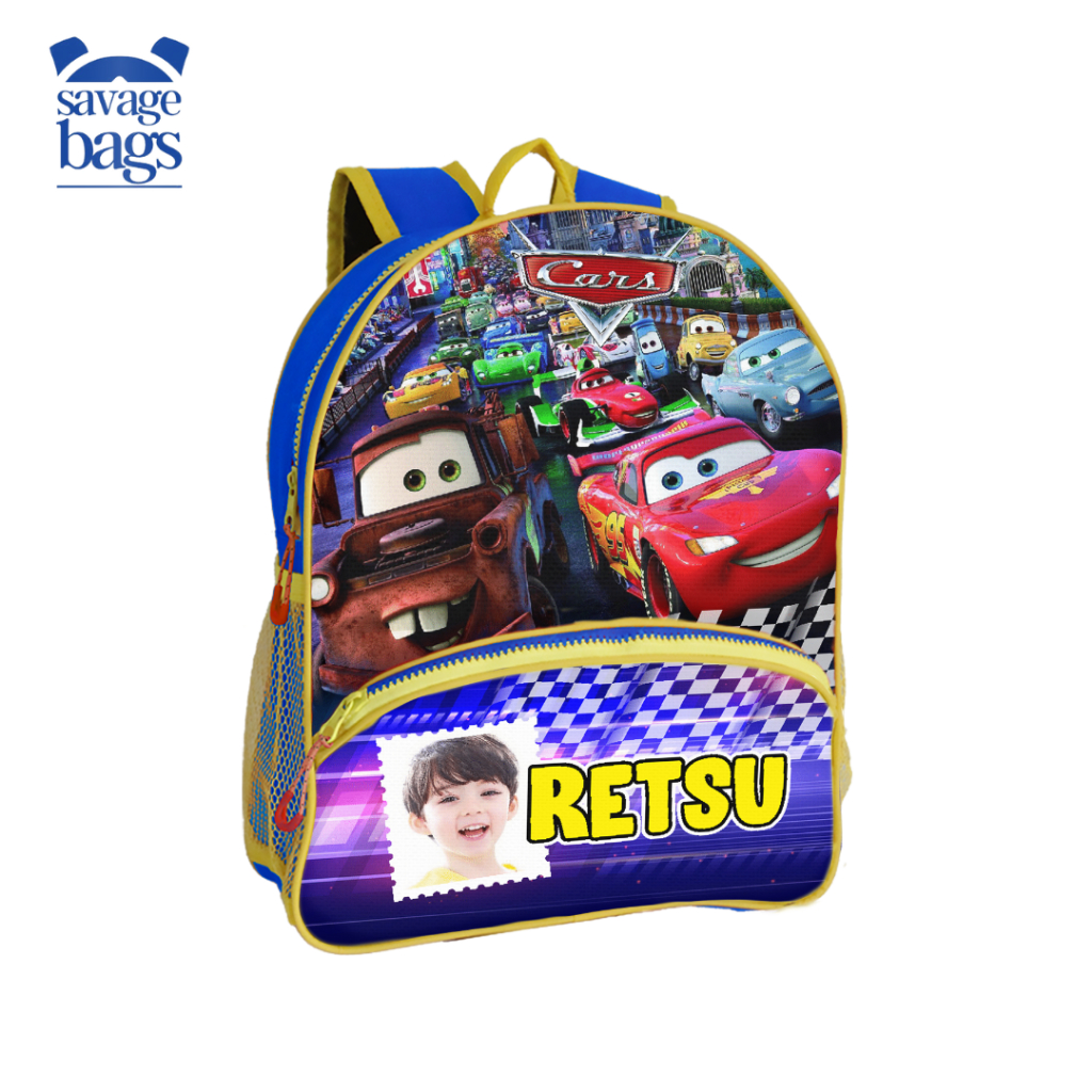 Tas Ransel Anak Custom Nama dan Foto | CARS DISNEY 2