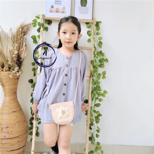 BLOUSE CLEO / BLOUSE CRINKLE ANAK / ATASAN ANAK CEWEK