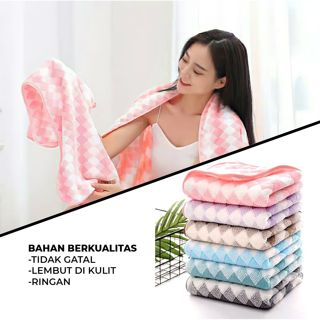 Handuk Mandi Towel Penutup Badan Anduk Dewasa Pengering Tubuh Rambut Basah Untuk Mandi Halus Lembut Handuk Microfiber | GROSIRXPRESS