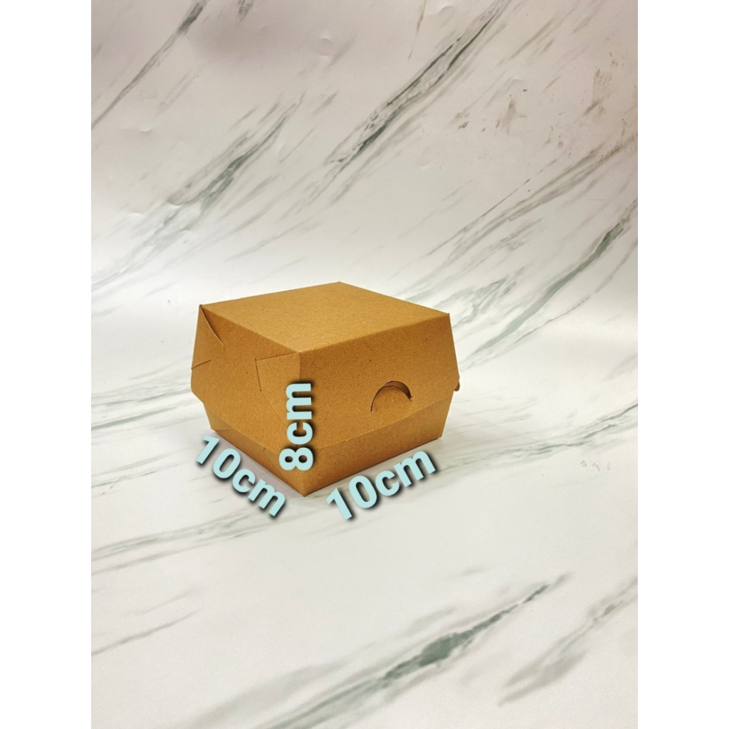 

50pcs KOTAK BURGER POLOS 10X10X8 CM LAMINASI