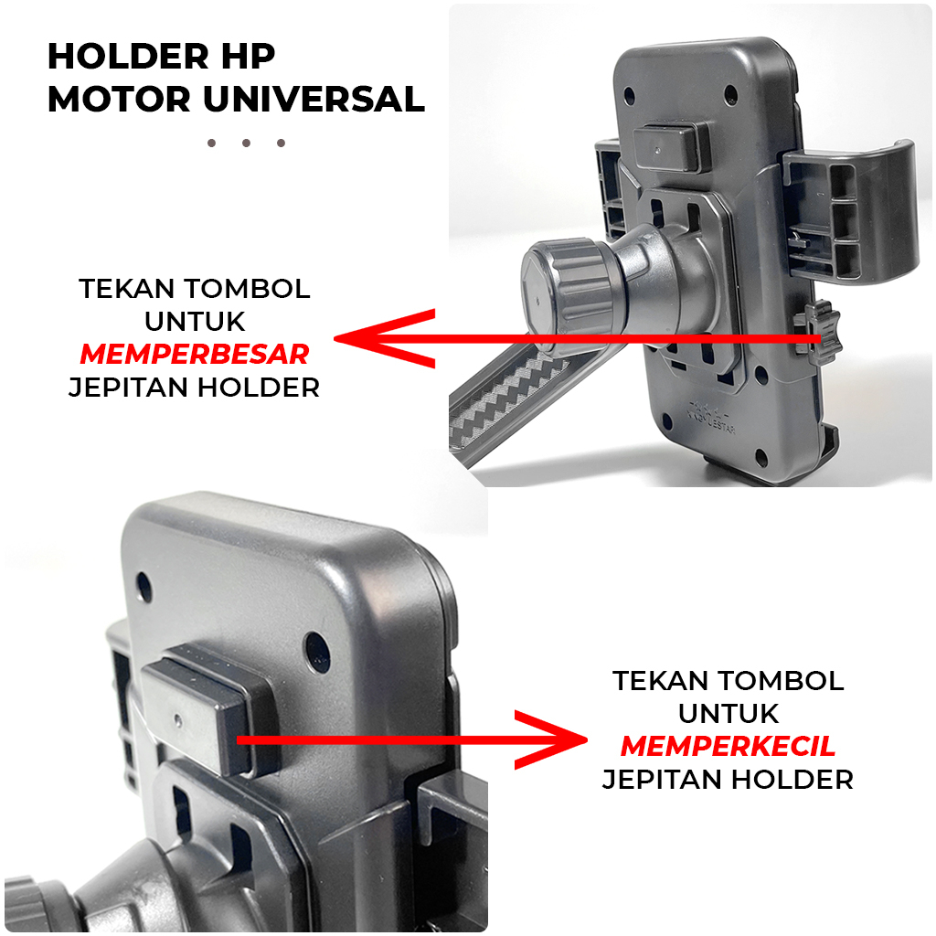 Holder Hp Motor Spion Dudukan Penahan Penyangga Handphone Phone Stand Tempat Penjepit Hape Universal Di Sepion Aman NB26 | GROSIRXPRESS