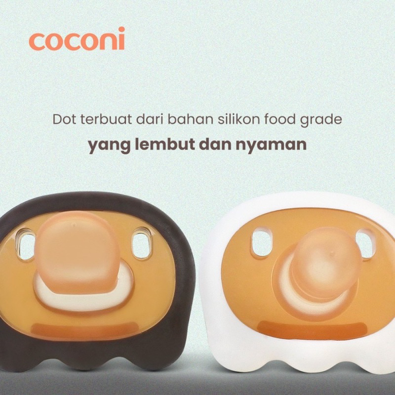 Coconi Happy Soother Pacifier isi 2 pcs Empeng Dot Bayi