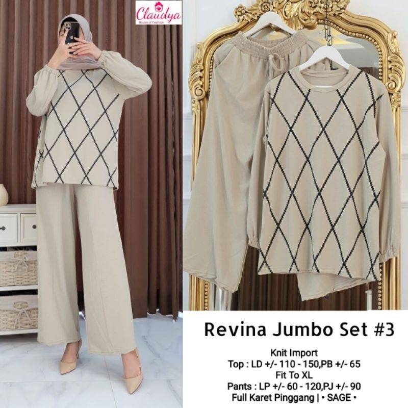 Revina setelan Jumbo by Claudya REALPICT PRODUK