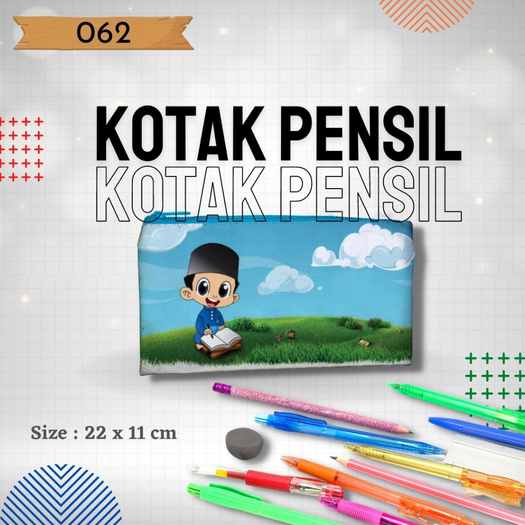 

Tempat Pencil, Pena untuk TK,SD,SMP,SMA,dan Mahasiswa Gambar Kartun Anak Sholeh 062 Serbaguna Murah Dan Kualitas Terjamin.