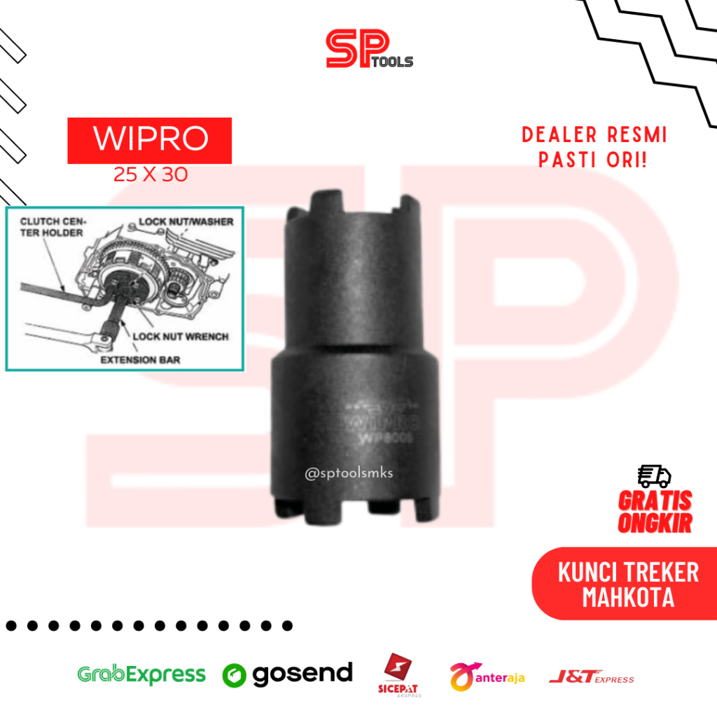 KUNCI TREKER/ TREKKER COUPLING KOPLING MAHKOTA DOUBLE 25X30MM WIPRO