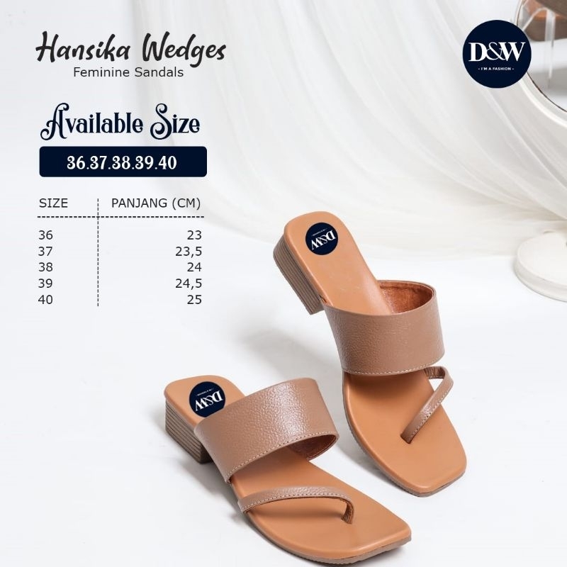 Hansika Sandal Wedges Premium by D&amp;W bisa Cod