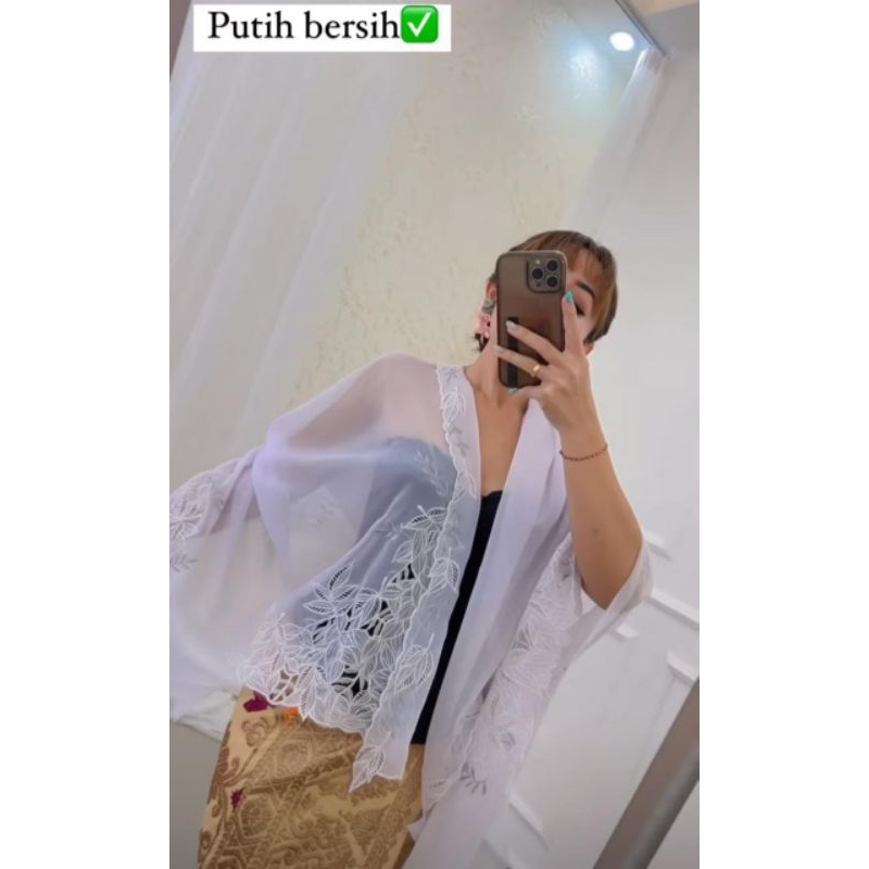 Kain kebaya bordir motif campur