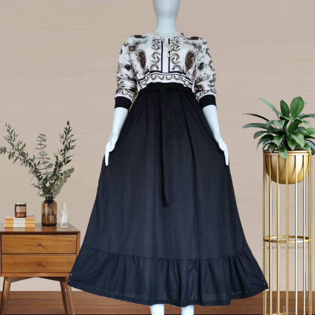 GAMIS MAXI KOMBINASI KNITE