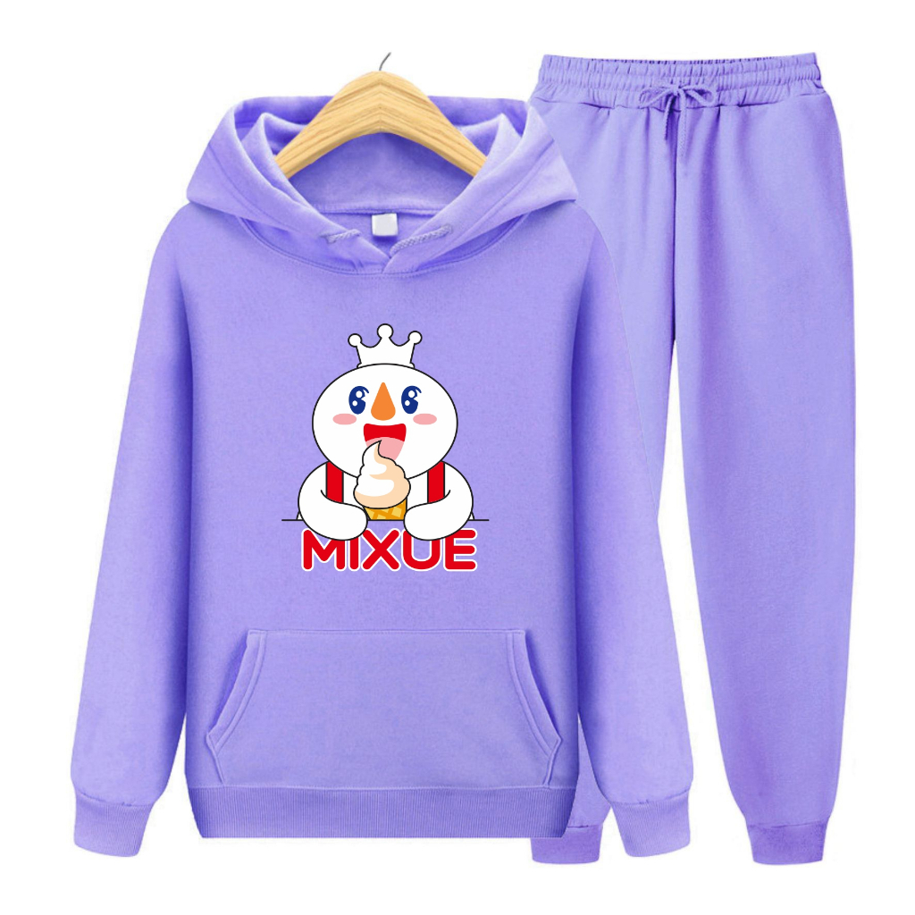 MIXUE ICE CREAM Sweater Hoodie Anak Atasan Dan Setelan Usia 4-14Tahun Bisa Bayar Ditempat COD