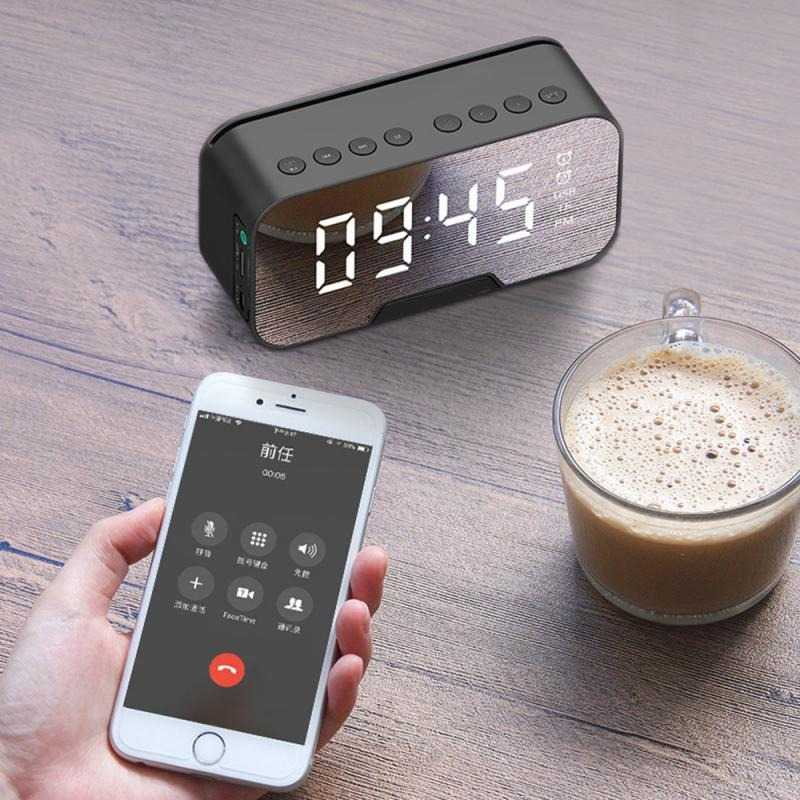 Mp3 Player Dengan Speaker Bluetooth Jam Alarm Clock with Bluetooth Active Speaker TF AUX FM