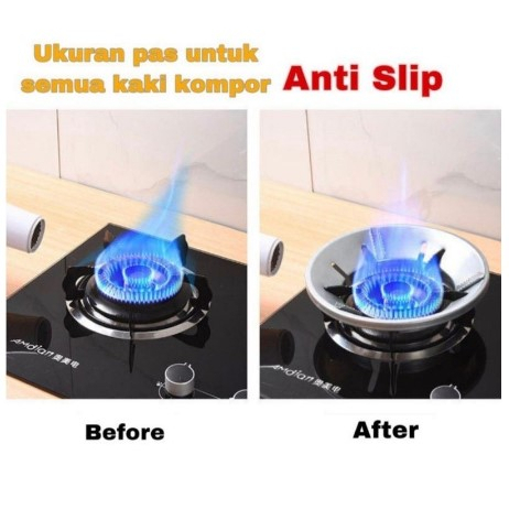 Alas Besi Tatakan Kompor Gas Rinnai 4 Kaki Anti Angin Tanpa Selip Bisa 1 Tungku 2 Tungku