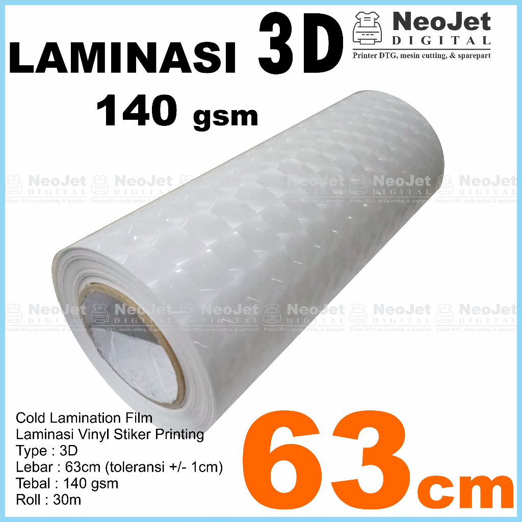 

Laminasi 3D Dingin Laminating Tiga Dimensi Hologram 63 cm 140gsm 30m Cats Eye Mata Kucing