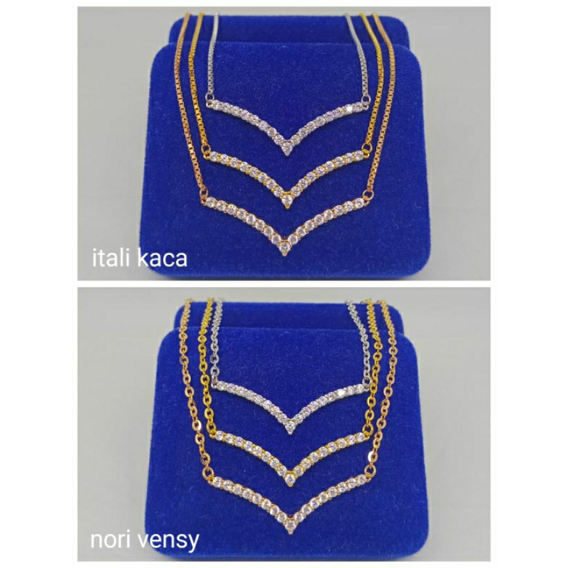 kalung koye rantai+listring mp(fuji)/perak asli silver 925 lapis emas/perhiasan fashion wanita terbaru
