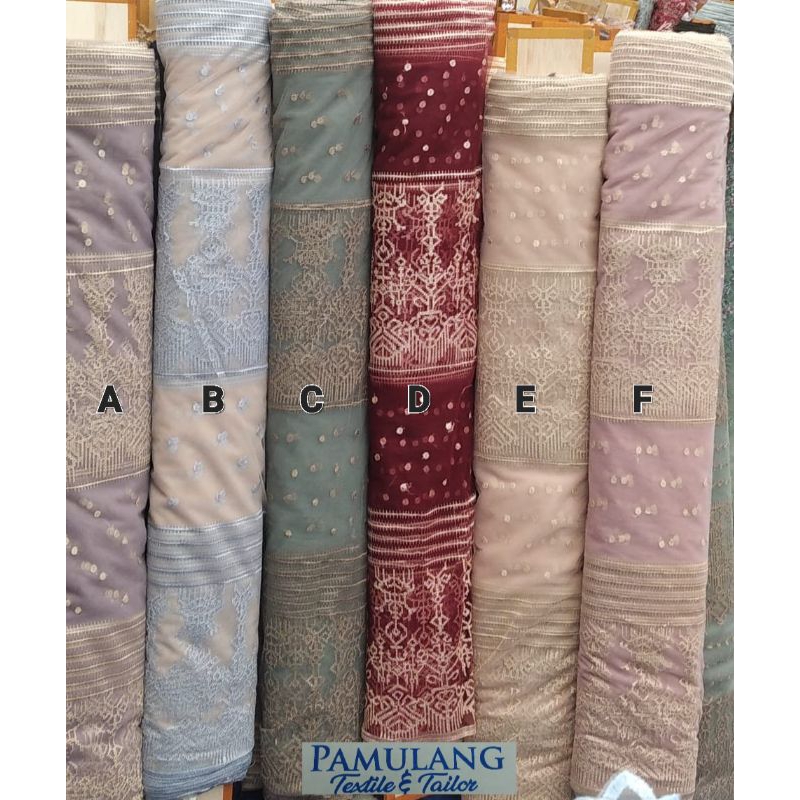 Kain Tille Halus Motif Etnik Raya SUMBA²|| Harga Per Setengah Meter (50 cm)