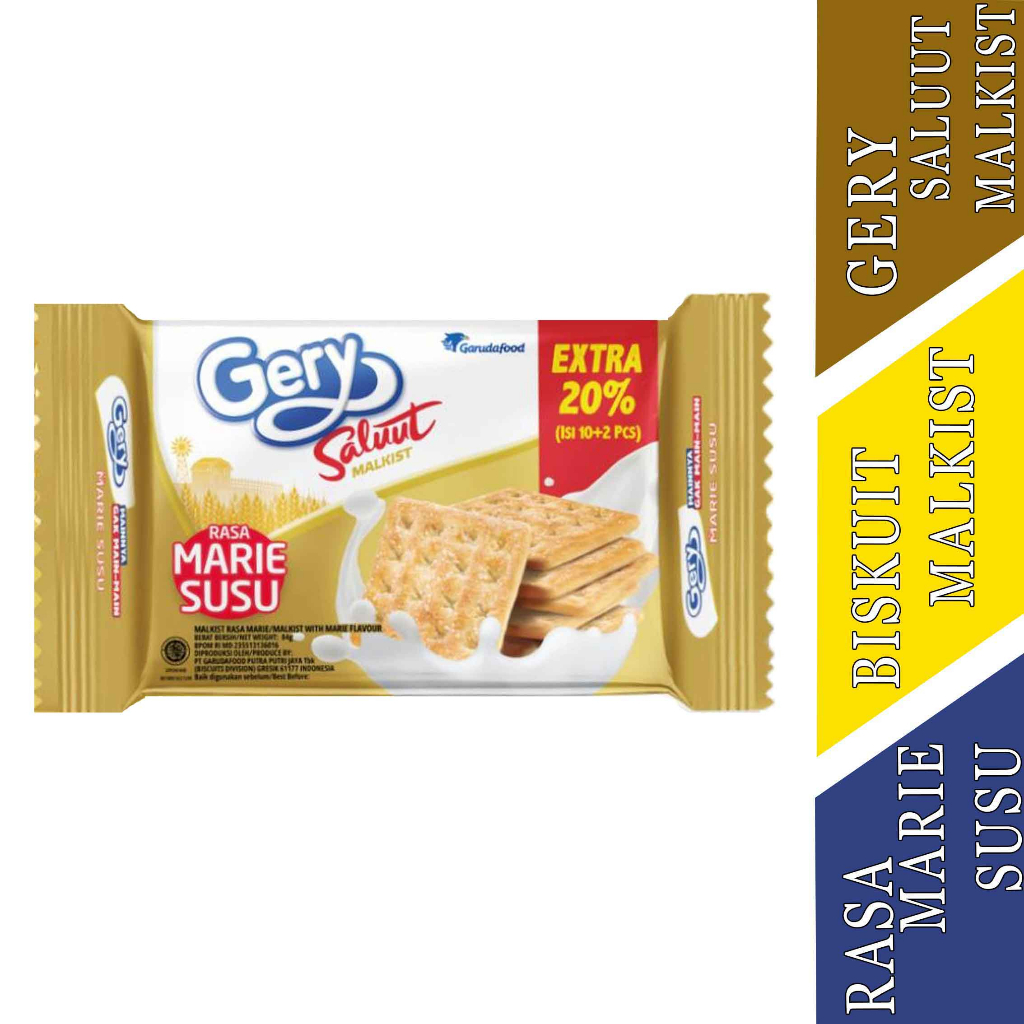 

Biskuit Rasa Marie Susu- Gery Salut Malkist- Biskuit Malkist- 84gr