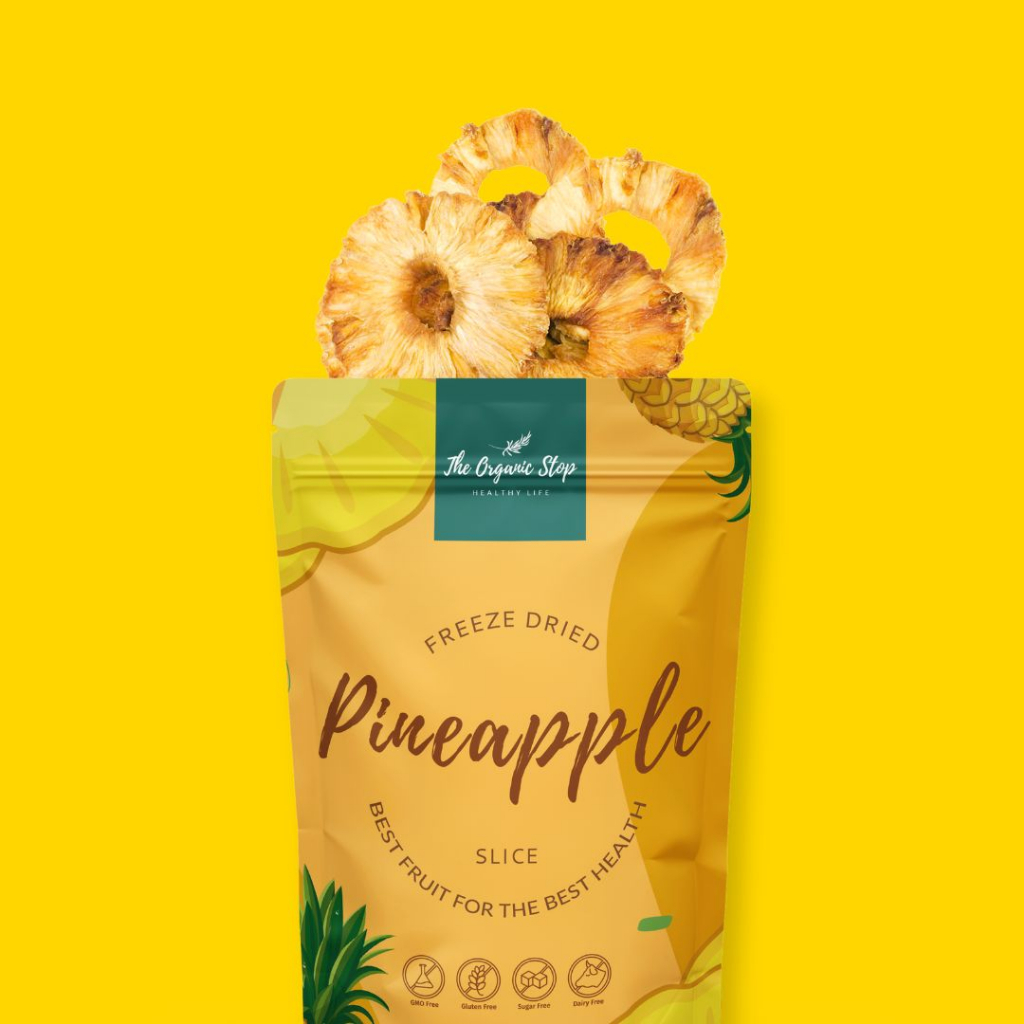 

TheOrganicStop Freeze Dried Pineapple Nanas Snack Sehat Buah Asli 14 gram